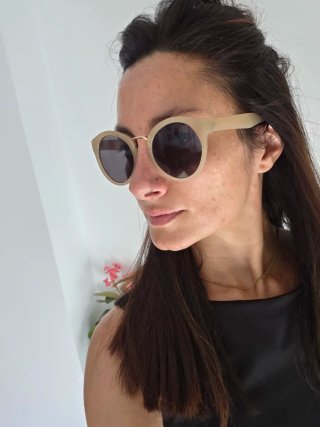 Occhiali da sole donna dorati e rosa
