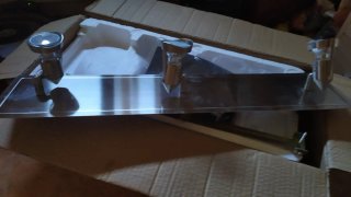 Lámpara 3 focos Ojos de Buey Plata