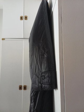 Zara Gabardina Acolchada Negra Talla Única