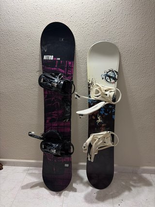 Tablas de Snowboard Nitro y Burton