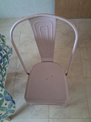 2 Sillas Cocina Rosa Palo Metal