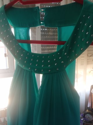 Vestido fiesta verde agua