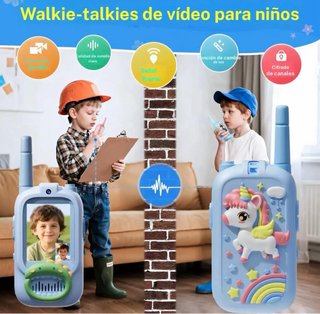 2 Walkie Talkies Infantiles + 2 Lanyards