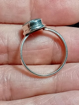 Anillo Plata Ley Piedra cianita