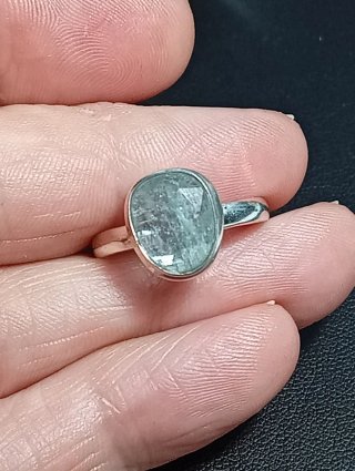 Anillo Plata Ley Piedra cianita