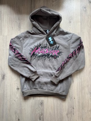 Sudadera Hellstar Gris y Rosa