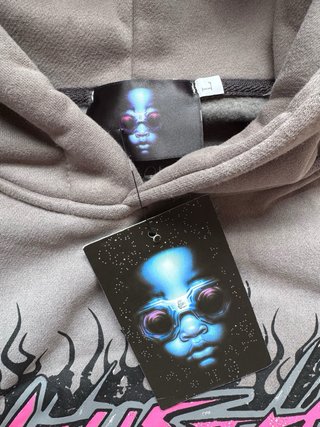 Sudadera Hellstar Gris y Rosa
