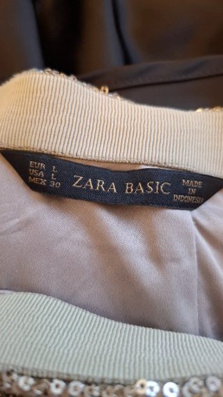 Falda Zara Lentejuelas Doradas Talla L