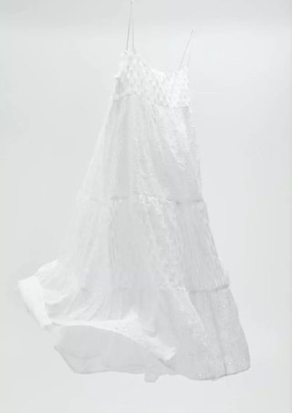 Vestido Zara blanco largo