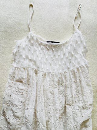 Vestido Zara blanco largo
