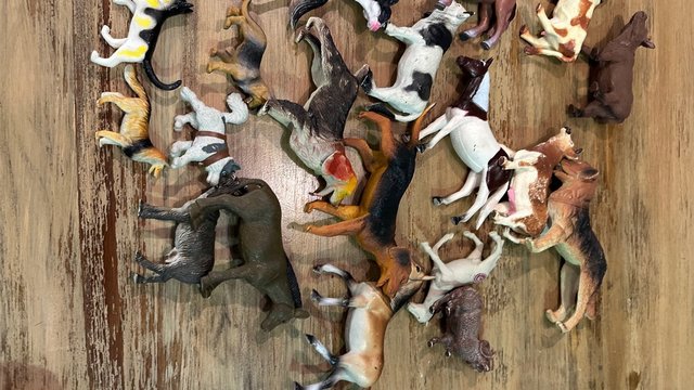 Set di animali da fattoria in plastica