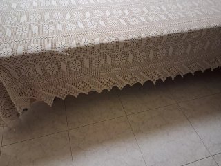 Cobrellit de ganxet fet a mà