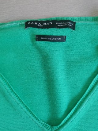 Jersey Zara Verde Hombre Talla L/42
