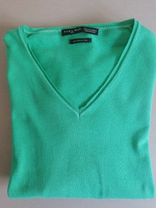 Jersey Zara Verde Hombre Talla L/42