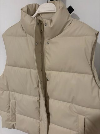 Chaleco impermeable mujer beige