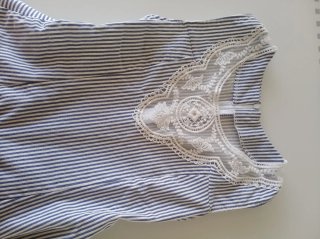 Top péplum rayas encaje T.XS