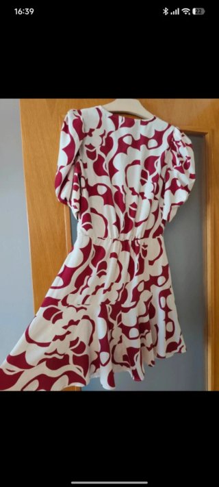 Vestido Morgan estampado rojo y blanco