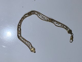 Pulsera Vintage GILCO Plata 925 Bañada Oro