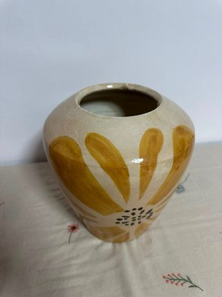 Jarrón Zara Home floral cerámica