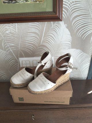 Sandalias cuña Unisa T.38 Blancas