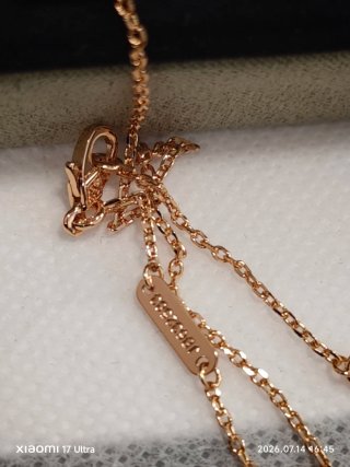 Collar Mariposa Baño Oro Rosa