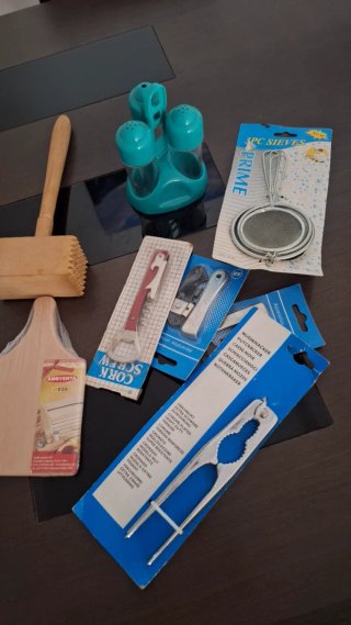 Lote Accesorios Cocina: Molinillo, Tabla, etc.