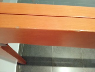 Mesa de madera y cristal extensible