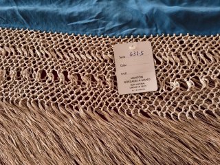 Mantón de Manila Artesanía Textil Beige/Azul