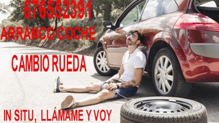 Cambio rueda pinchada o sin batería, llámame y voy