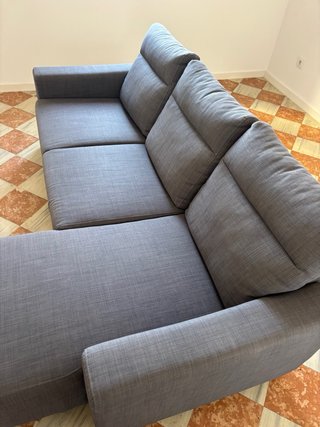 Sofá modular gris tela