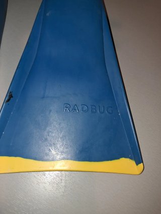Aletas Bodyboard Azules y Amarillas talla 36-37