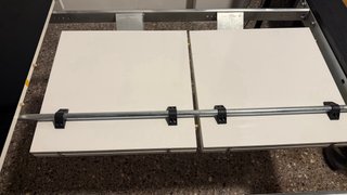 Mesa extensible cristal y madera