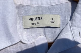 Camisa Hollister Blanca Manga Corta