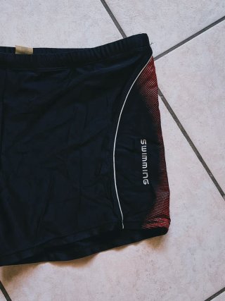 Costume da bagno uomo nero e rosso