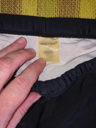 Costume da bagno uomo nero e rosso
