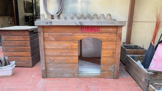 Caseta Perro Grande Madera Techo Abatible
