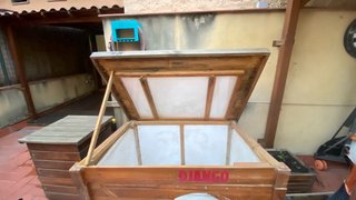 Caseta Perro Grande Madera Techo Abatible