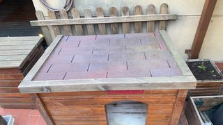 Caseta Perro Grande Madera Techo Abatible