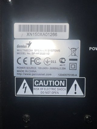 Altavoces Genius SP-HF2020 V2 (1 activo, 1 pasivo)