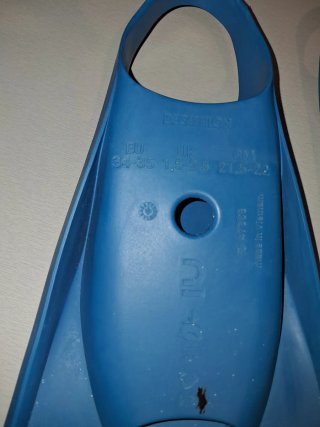 Aletas Bodyboard Talla 34-35 Azul/Amarillo
