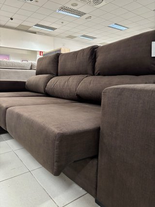 Sofá chesslong extraíble reclinable con puff
