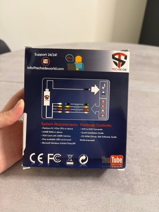Convertitore VHS Analogico in DVD TechSide