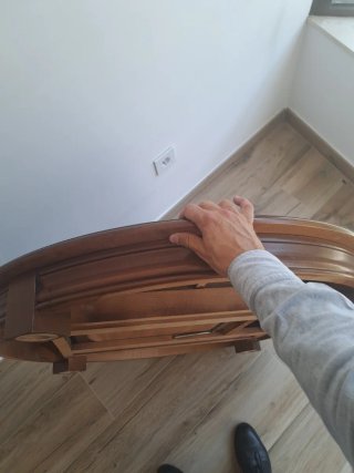 Mesa redonda extensible de madera