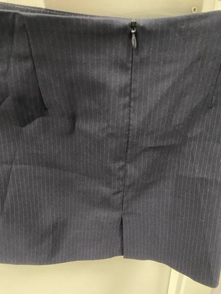 Falda Zara Talla 38 Azul Marino Rayas