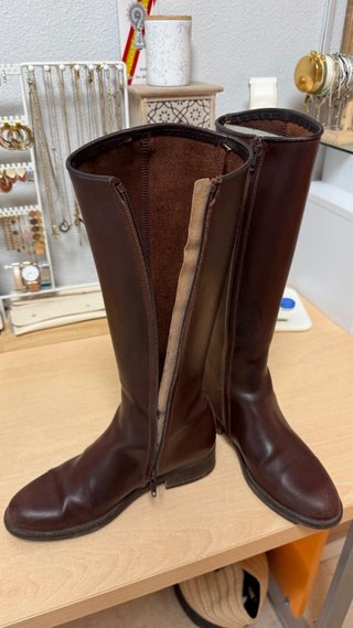 Botas de montar piel marrón