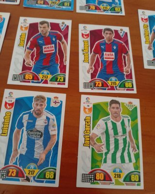 10 Cartas / cromos Fútbol Álbum 2017/2018