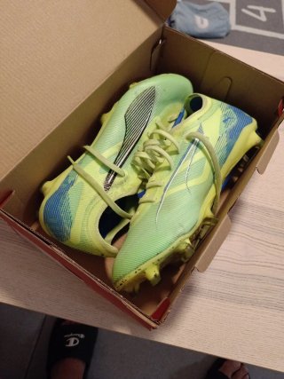 Botas de fútbol Puma ultra verdes/amarillas