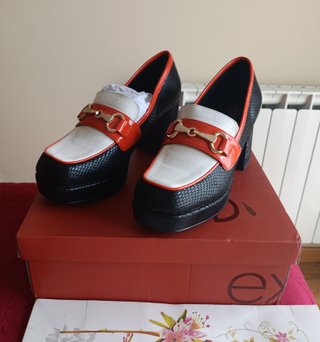 Mocasines Tacón Plataforma Talla 37