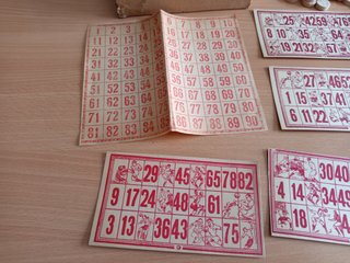 Juego Lotería Bingo Antiguo Madera Años 30