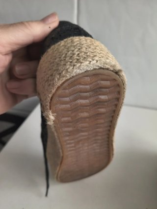 Zapatillas esparto mujer negras